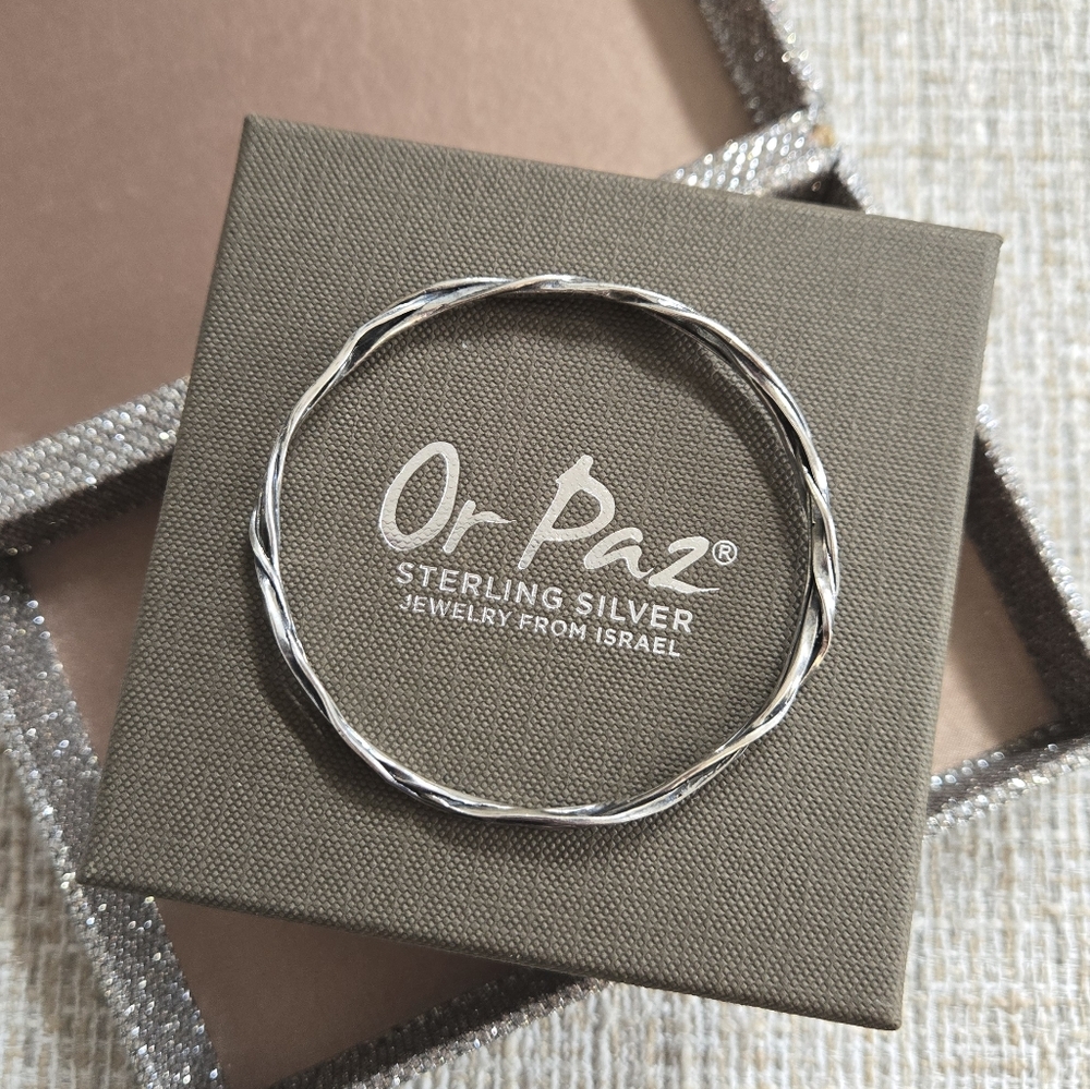 Or Paz Sterling Bangle Bracelet